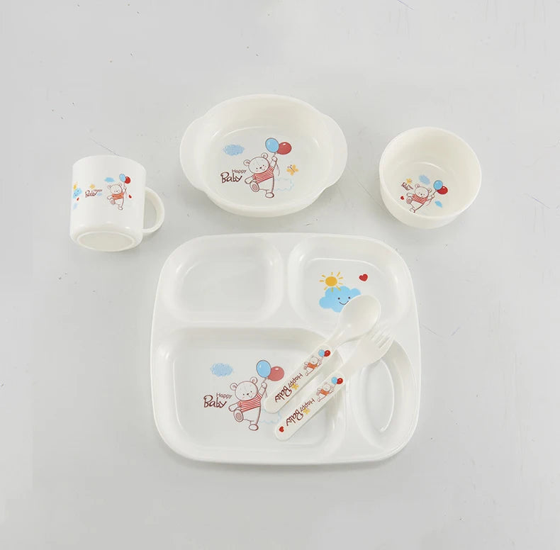 Children’s Feeding Set – Divided Plate & Spoon/Fork Set
