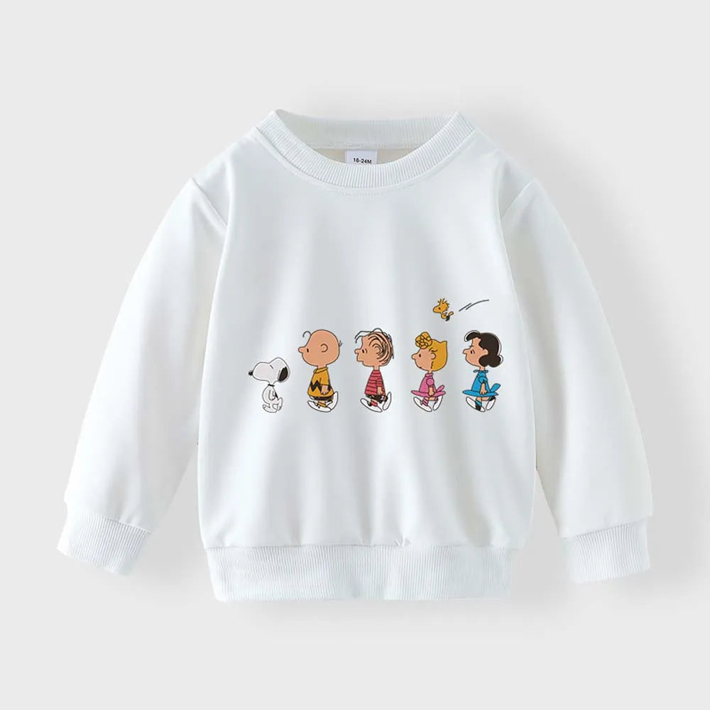 Snoopy pattern boy and girl hoodie hot stamping clothing optional printing