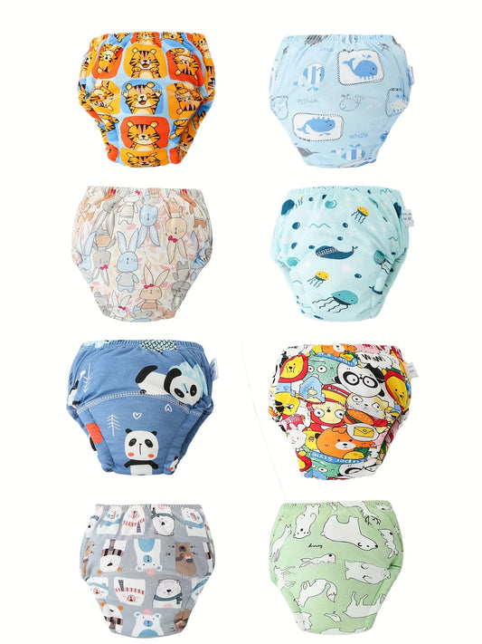 8pcs Training Pants Set Comfortable Cute and Washable Kids' Clothing Mom's First Choice Mom's Love Baby Training Pants Washable