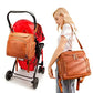 7-in-1 PU Leather Diaper Bag Set
