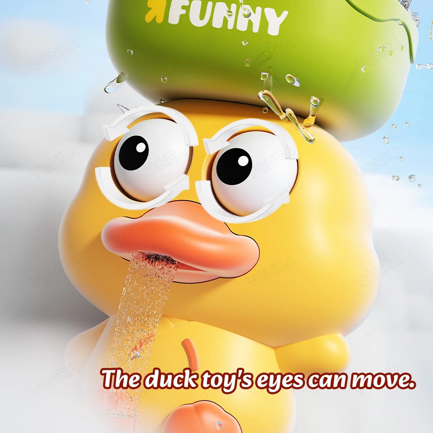 Baby Bath Toy Cute duck shape With suction cup Bathtub Toy Set for Kids BPA Free Kids Shower Toddlers Boys Girls Birthday Gifts