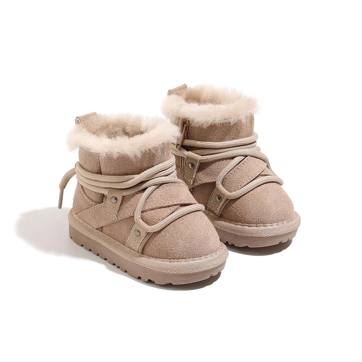 Baby Boys Girls 2024 Winter New Snow Boots 1-3 Years Old Padded Warm Baby Shoes Thickened Cotton Shoes
