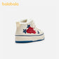 Balabala Baby Walking Shoes Baby Boys Girls High-top Board Shoes Plus Velvet 2024 New Winter Shoes Baby Shoes Kids Shoes