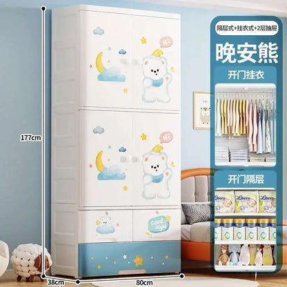 Bedroom Closet Wardrobe Storage Cabinet Plastic Cupboard Partitions Wardrobe Bedroom Baby Chest Guarda Roupa Home Furniture