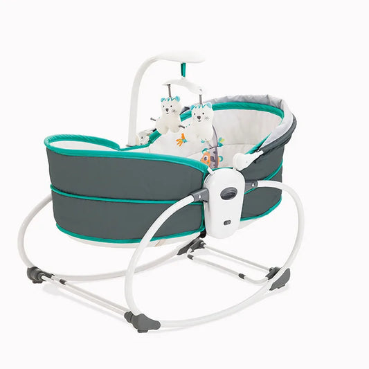 Baby Rocking Chair Baby Cradle for Newborns 0-3 Years Old Baby Soothing Bed Swing Bed 5 in 1 Music Vibrating Tent Rocking Bed