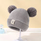 Cute Bear Ear Wool Baby Hat and Scarf Winter Set