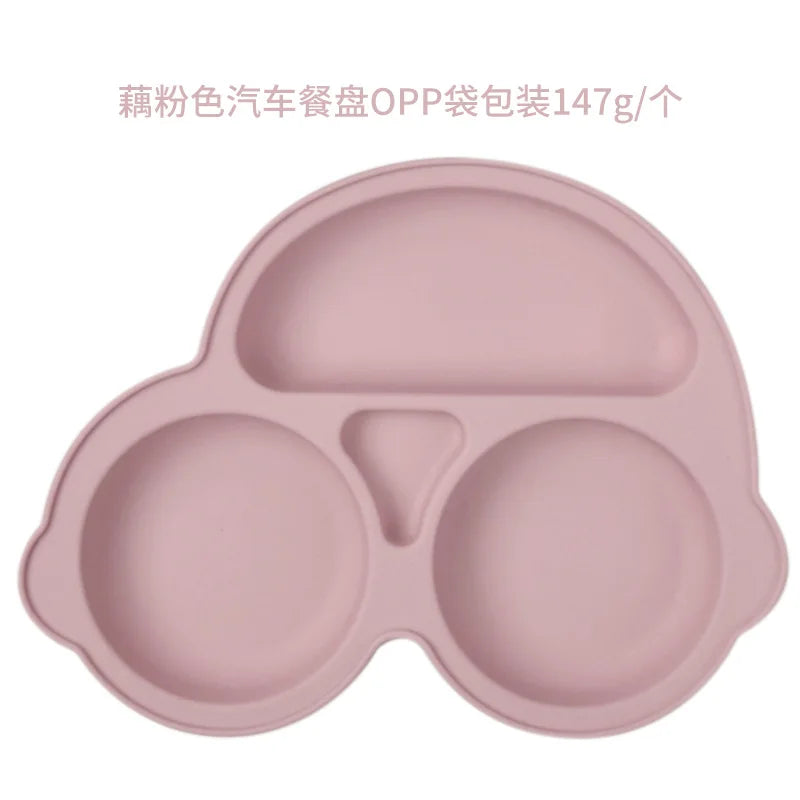 Baby Silicone Suction Plate – Cartoon Smile Face Bowl