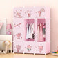 Low Profile Kids Storage Cabinet Cute Baby Clothes Organizer With Plastic Shelves For Nursery Toddler Room Furniture