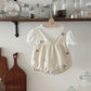 Summer Baby 2PCS Set – Flower Print Suspender Jumpsuit for Boys & Girls