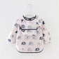 Newborn Baby Bibs Blouse Waterproof Long-sleeved Reverse Dressing Infant Eating Clothes Apron Bib Protective Clothing 0-2Years
