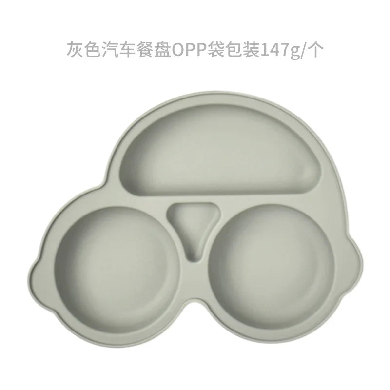 Baby Silicone Suction Plate – Cartoon Smile Face Bowl