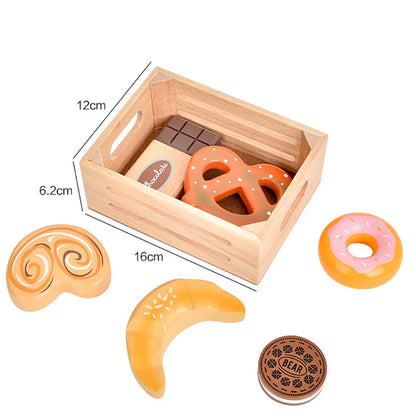 Wooden Dessert & Food Playset – Montessori Fun!
