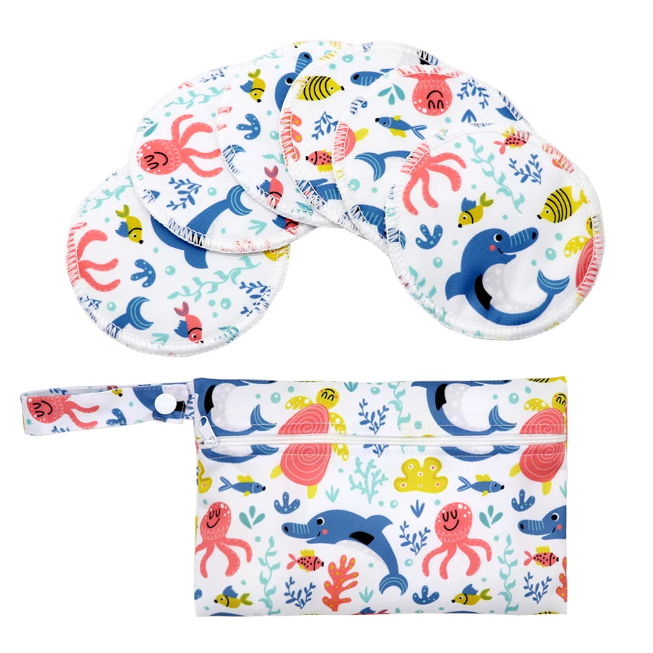 Recycled Polyester Mum Use With Wet Bag Absorbency Waterproof Washable Breathable Reusable Feeding Breast Nursing Pad