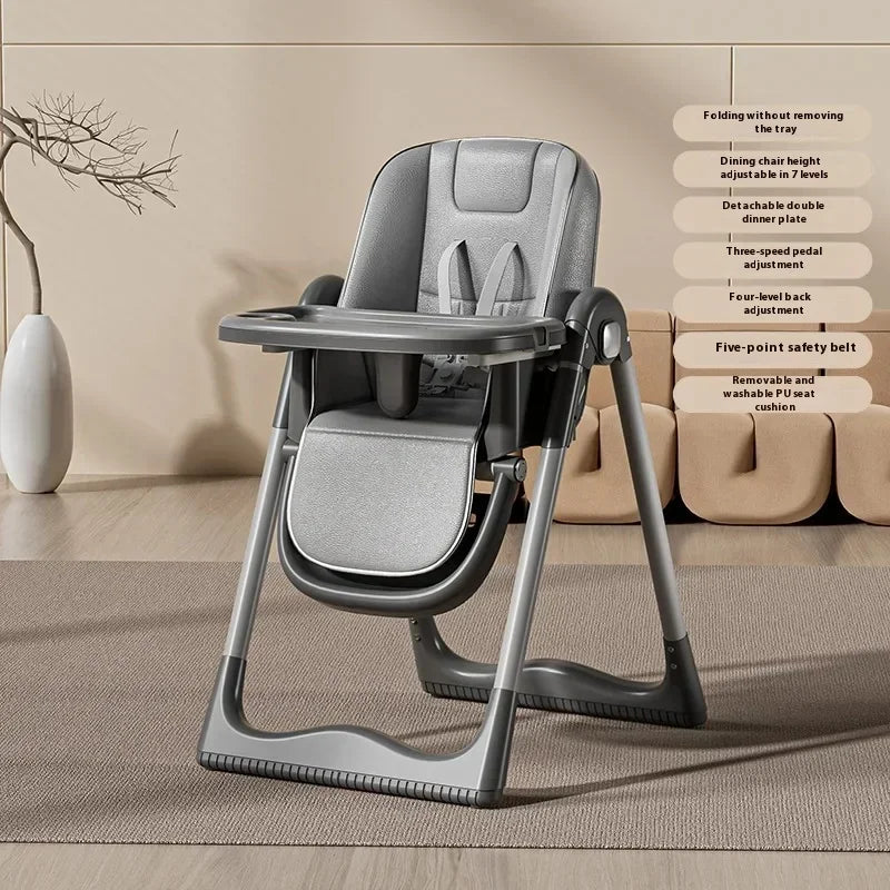 Household Baby Highchair Multifunctional Children's Dining Chair Baby Eating Foldable Seat Dinning Chair Cadeira  Floor Chair