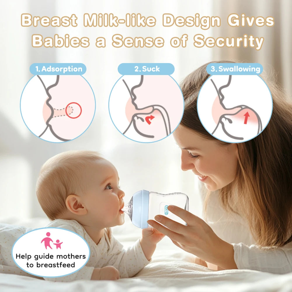 150/240/330ML Baby PP Bottle Newborn Baby Bottle with Handle Milk BottleFeeding  Baby Bottles Newborn Feeding Supplies BPA-Free