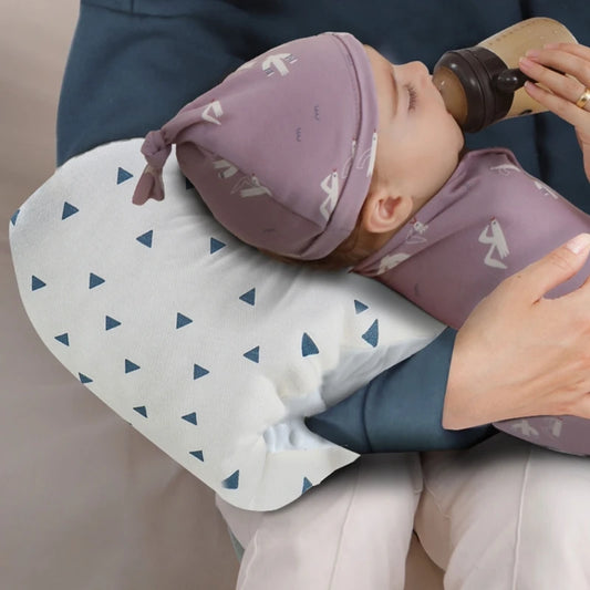 Printed Pattern Arm Pillow Baby Nursing Pillow Breastfeeding Pillow Cotton Bottle Feeding Pillows for Newborn Toddler
