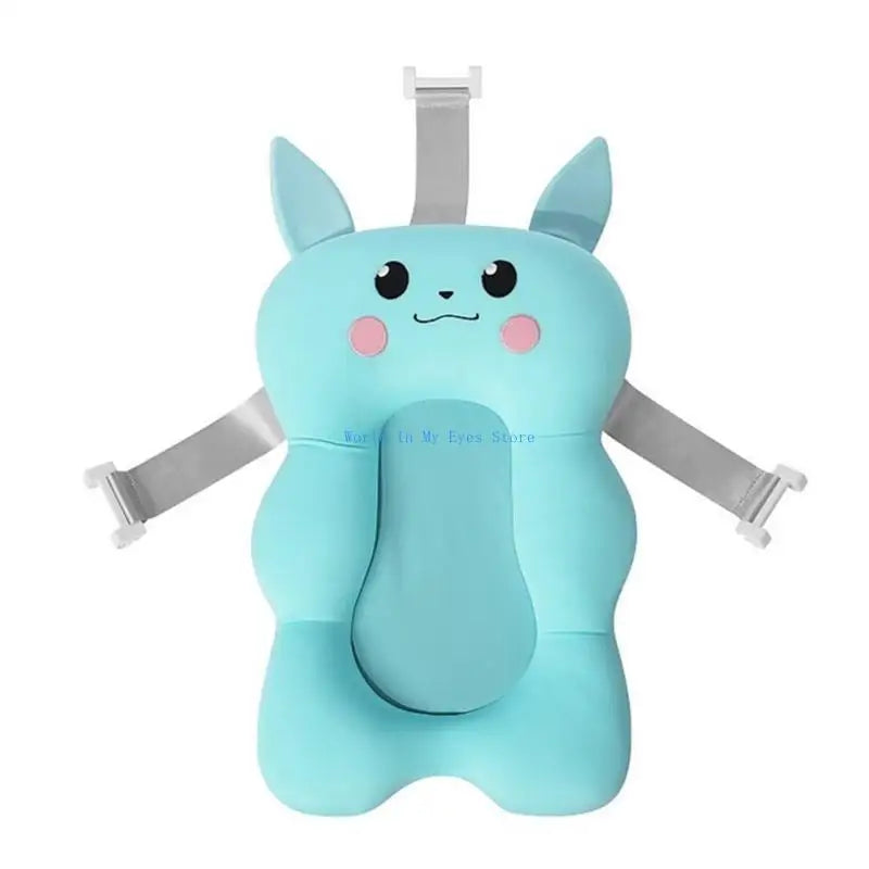 124D Nonslip Baby Bath Cushion Shower Bed Floating Mat with Breathable Mesh Fabric for Secure and Convenient Bath Time