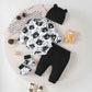 0–9M Baby Boy Set – Little Bear 4PCS Bodysuit, Pants, Hat & Socks