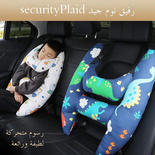 Children's Car Headrest  Cuion Long Distance Travel Se Ne Support Pillow Ba  Hable Sp Wool Filling