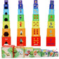 Numbers Color Shape Cognition Nesting Stacking Cubes Rainbow Paper Stacking Box Preschool Learning Montessori Toys Birthday Gift