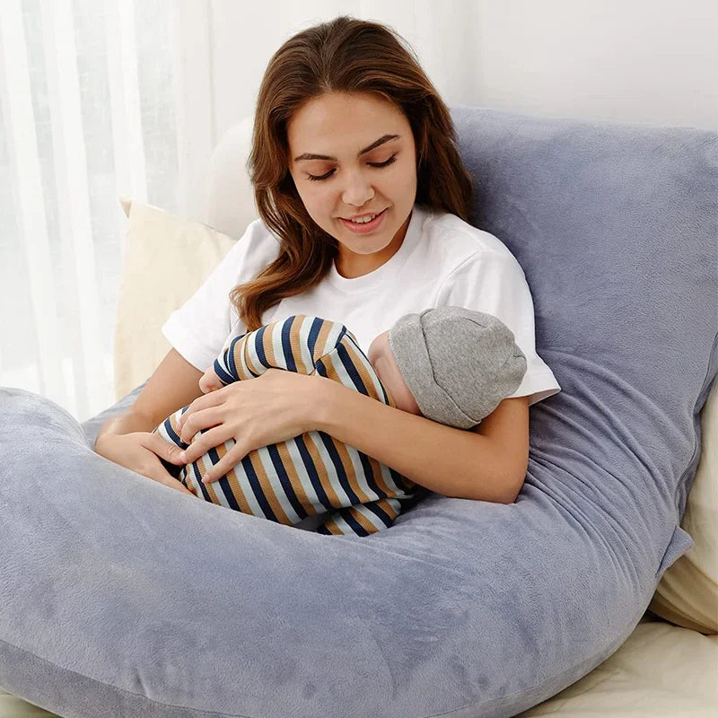 Manufacturer New Style Minky Pregnant Nursing U Shaped Women Sleeping Pillow Full Body Maternity Pillows