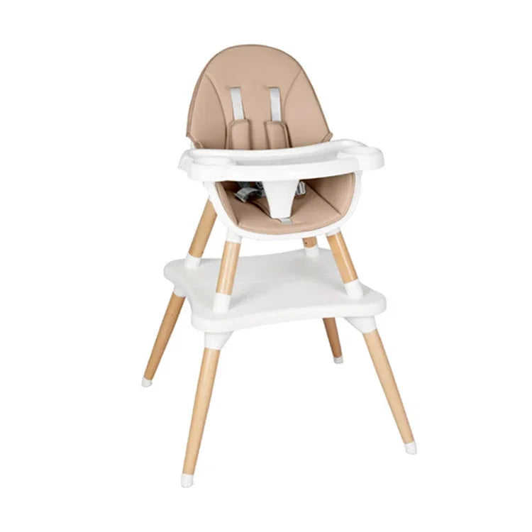 Flexible wooden baby high chair feeding highchair baby table and chair
