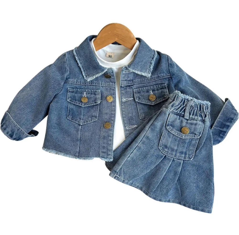 Toddler 2PCS Set – Casual Fairy Jeans Outfit for Girls