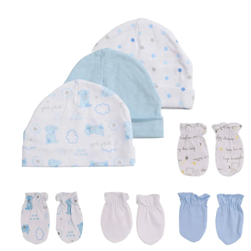 Soft Infant Hat Gloves Set for Newborn Boys and Girls