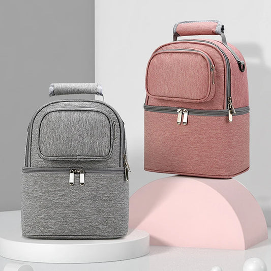 Double Layer Insulation Mommy Milk Storage Breast Pump Bag