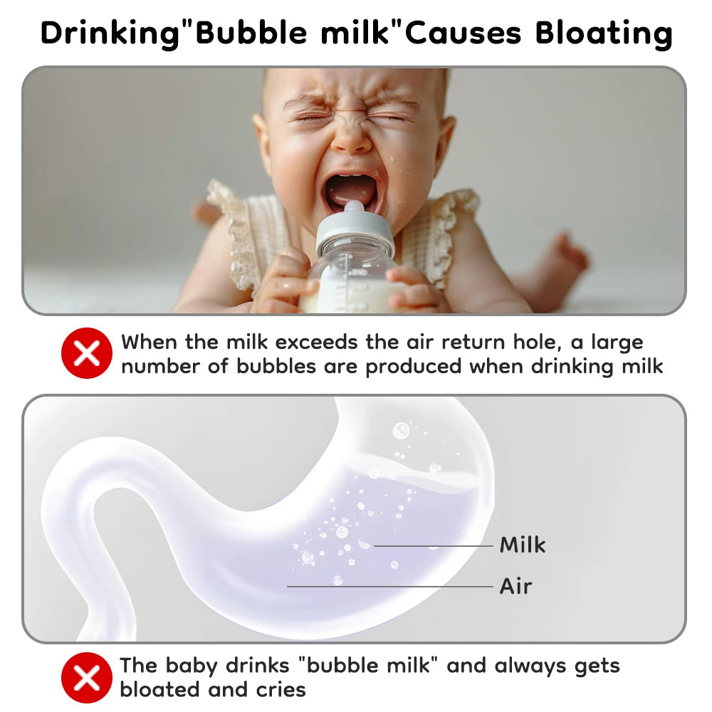 2025 New Baby Milk Bottles Anti-Drop Newborn Nursing Glass Bottles Anti-Flatulence Milk Feeding Bottles 160/240ml BPA Free