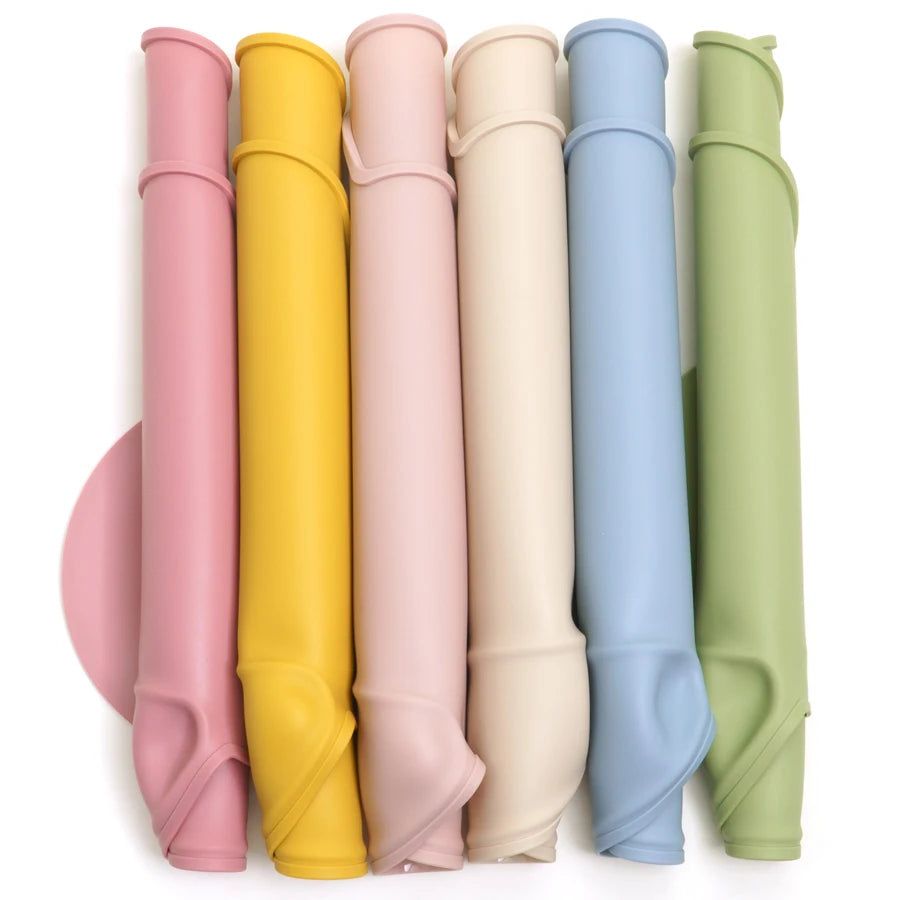 New Shower Gift Non Slip Silicone Placemat for Baby Feeding Table Pad Newborn Dishes Plate Dining Eating Children's Tableware