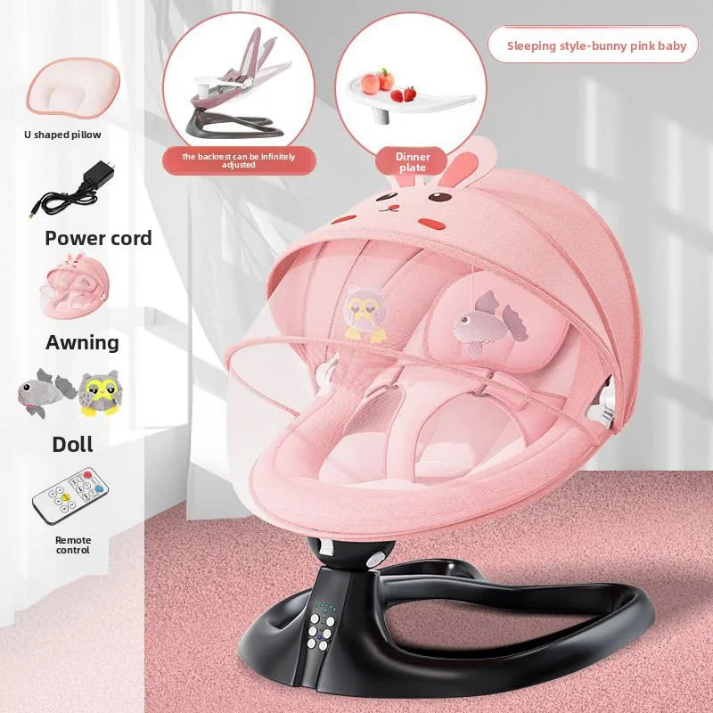 Baby Essential Baby Electric Rocking Chair Dining Chair Detachable Alloy Intelligent Sensing Sleeping Rocking Chair Baby Sit