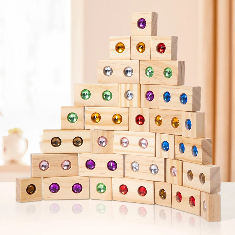 Sparkling Gem Blocks – Montessori Fun!