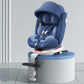 Child Safety Car Seat with Support 360° Rotatable Safety Seat ISOFIX Steel Interface Suitable for Children Aged 0-12
