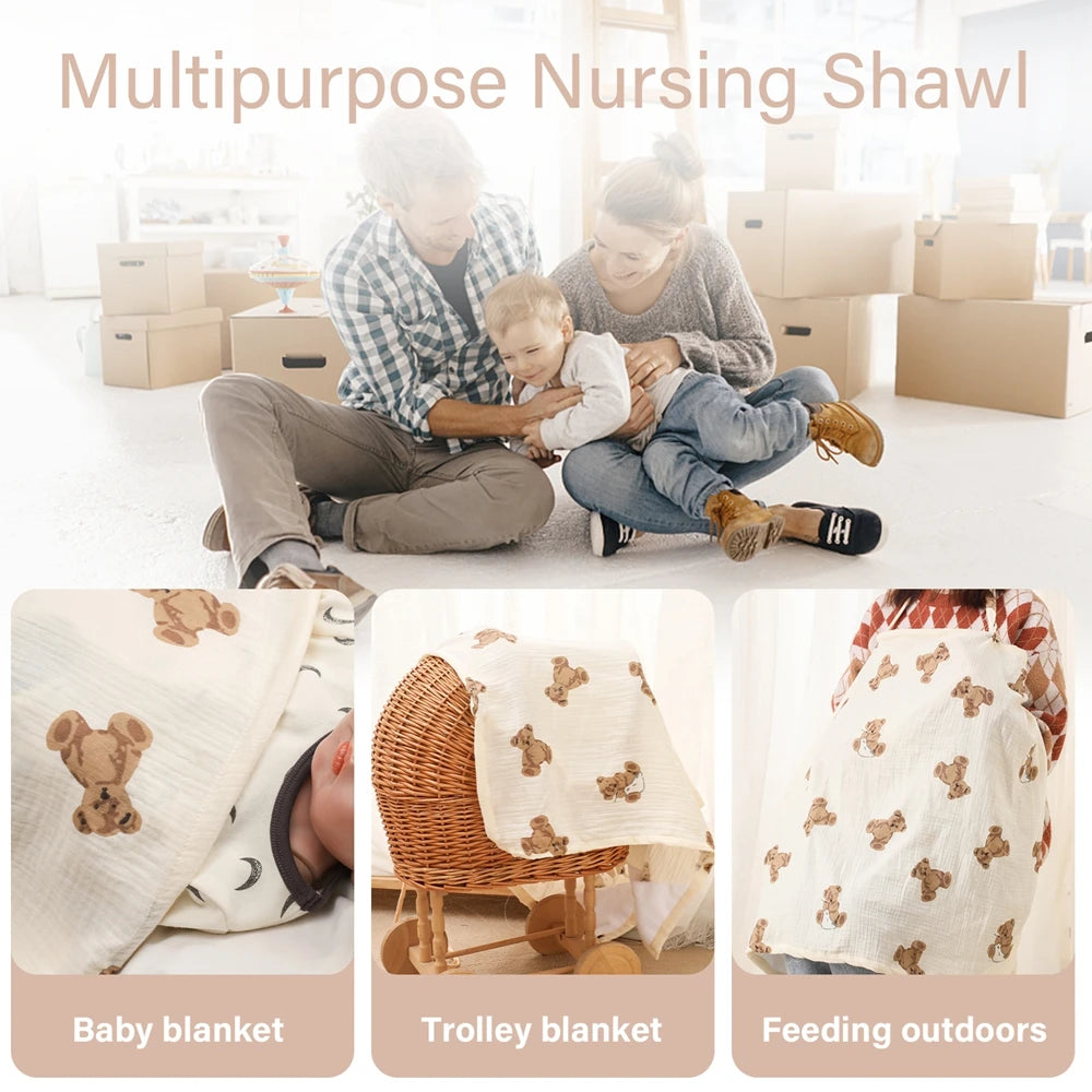Outdoor Mother Nursing Cloth Privacy Cover Baby Feeding Nursing Covers Breathable Breastfeeding Cover Adjustable Nursing Apron