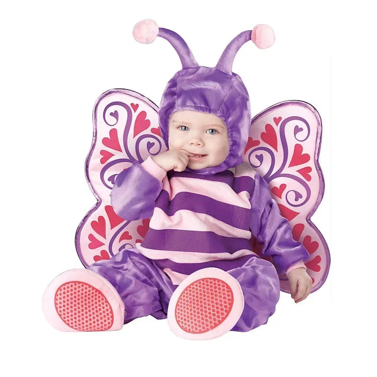 6M-24M Christmas Xmas Holiday Halloween Costume Infant Baby Girls Lion Dinosaur Rompers Elk Toddlers Clothes