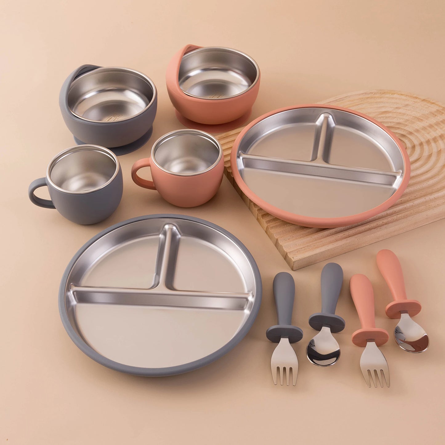 BPA Free Baby Dinner Set – Detachable Plate, Bowl, Cup & Cutlery