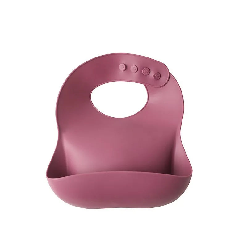 Baby Waterproof Bibs Toddler Silicone Bibs Cute Bowknot Aprons Kids Bib Girl Boy Adjustable Soft Silicone Bib Baby Feeding