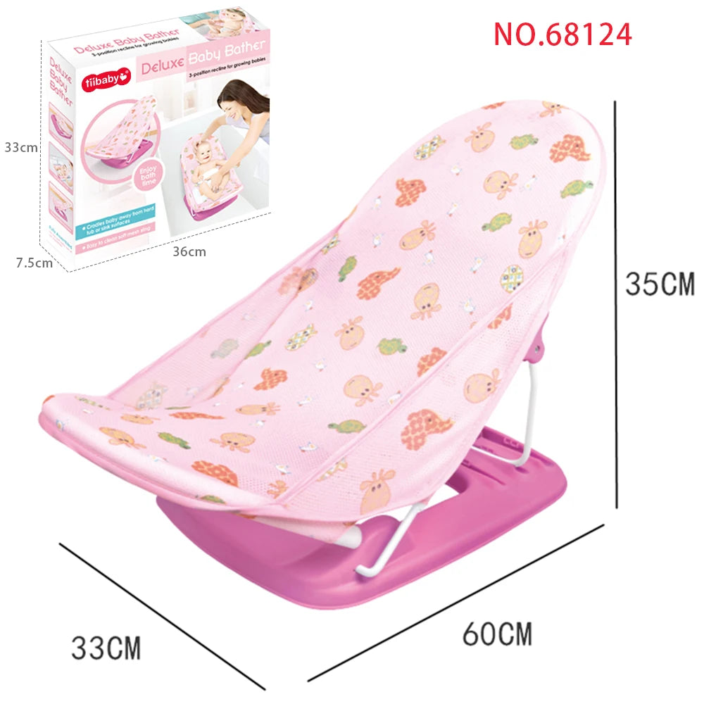 Summer Deluxe Baby Bather Seat Comfort Folding Baby Bather Rocking Chair Baby to Toddler Bath Tub - No-Slip Seat
