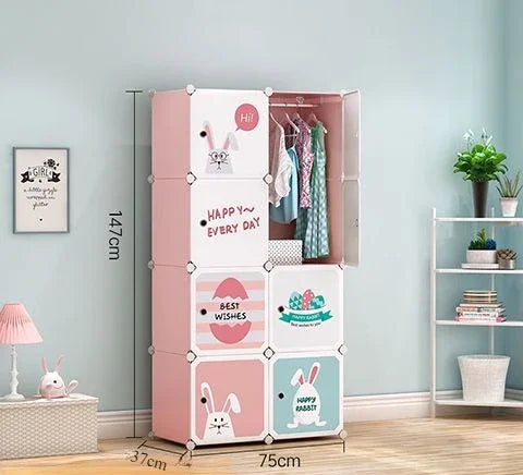 Dress Child Wardrobe Closet Baby Clothes Portable Kids Cabinet Easy Assembly Meuble Chambre Enfant Furniture for Toys Organizer
