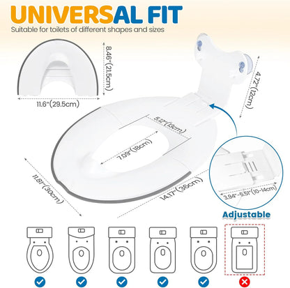 Foldable Toddler Toilet Seat – Portable with Urine Guard & Suction Cups