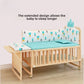 Solid Wood Baby Crib Convertible Toddler Bed Movable Newborn Bassinet Cradle Multi Functional Infant Bed For Babies Boys Girls