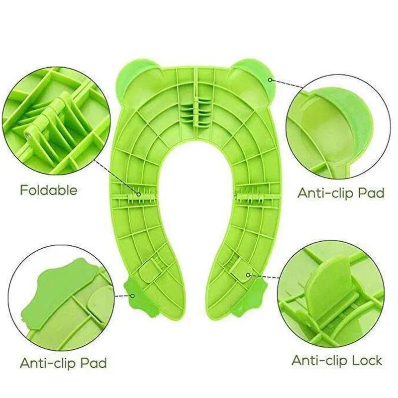 Portable Kids Travel Potty Seat – Foldable Training Cushion & Toilet Seat Cover for Toddlers