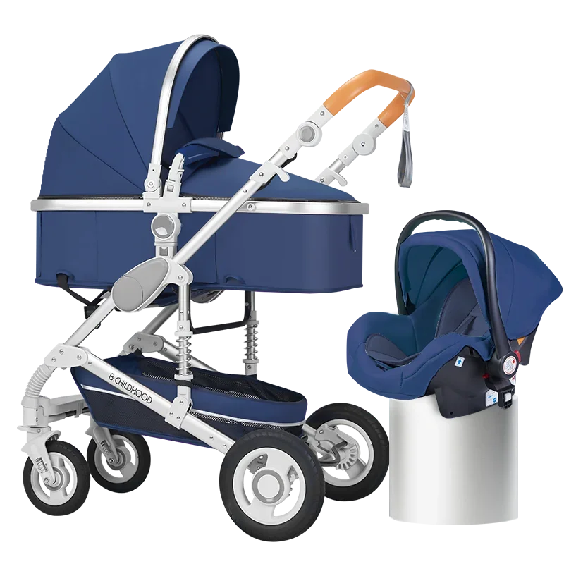 3 in 1 baby stroller Luxury High Landscape baby pram portable baby pushchair multifunctional Newborn Carriage double faced