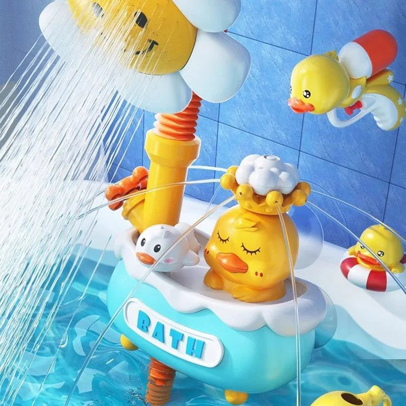 Baby Bath Toy Clouds Duck Model Bathing Cute Swimming Water Game Spraying Shower Bath Bathroom Water Playing Toy For Kids Gift