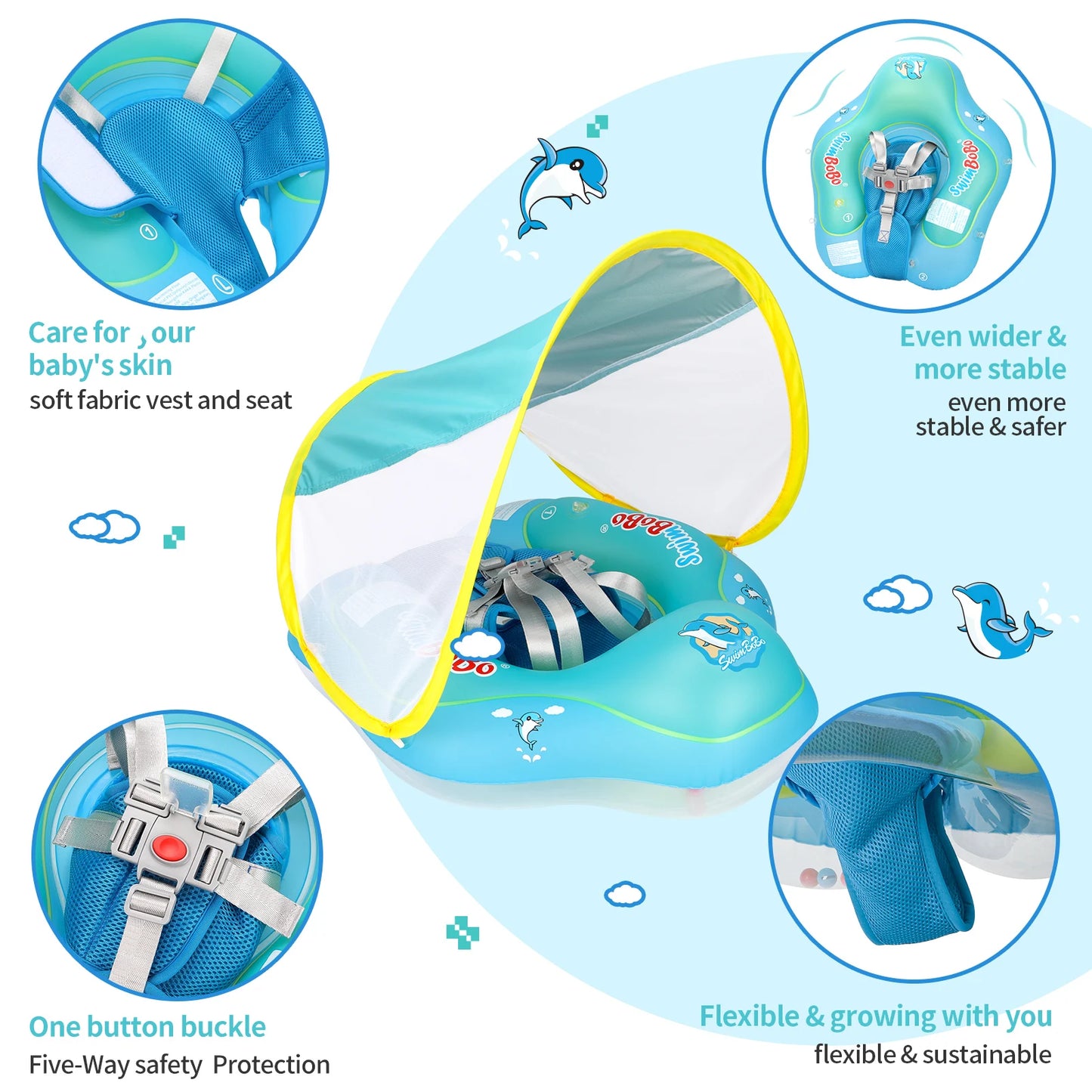 Infant Swimming Float – Upgraded Swimbobo Swim Circle for Kids