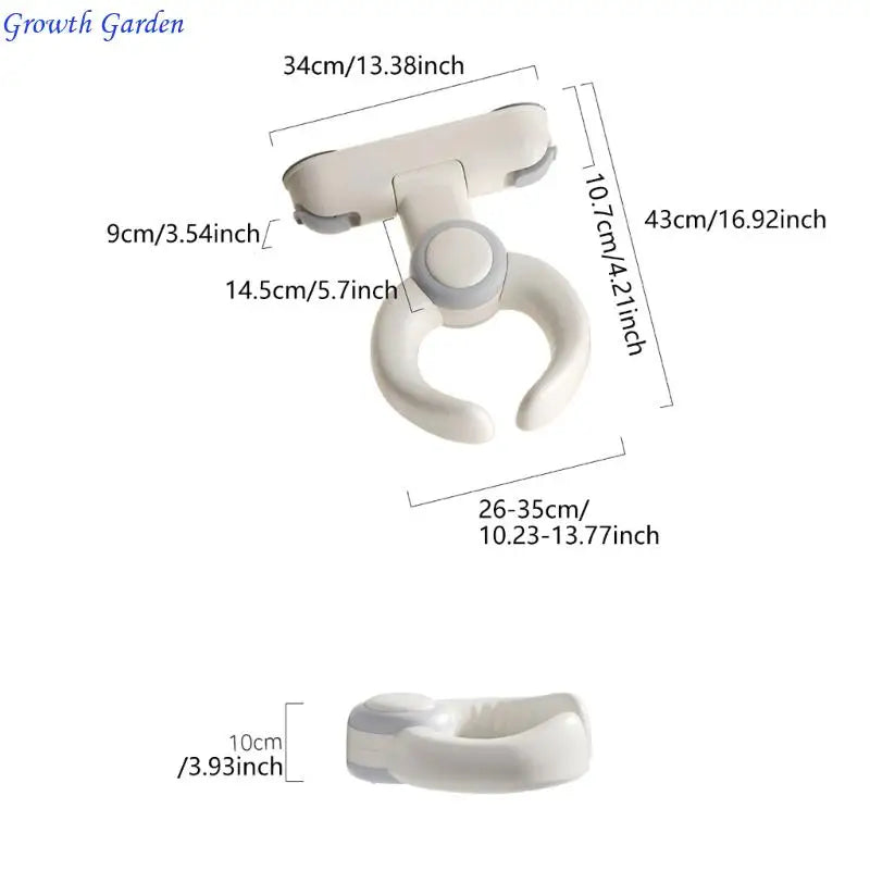 Portable Foldable Baby Shower Stand Rack Secure Grip Adjustable for Toddler Safe Standing Support Bath Time Helper E65D
