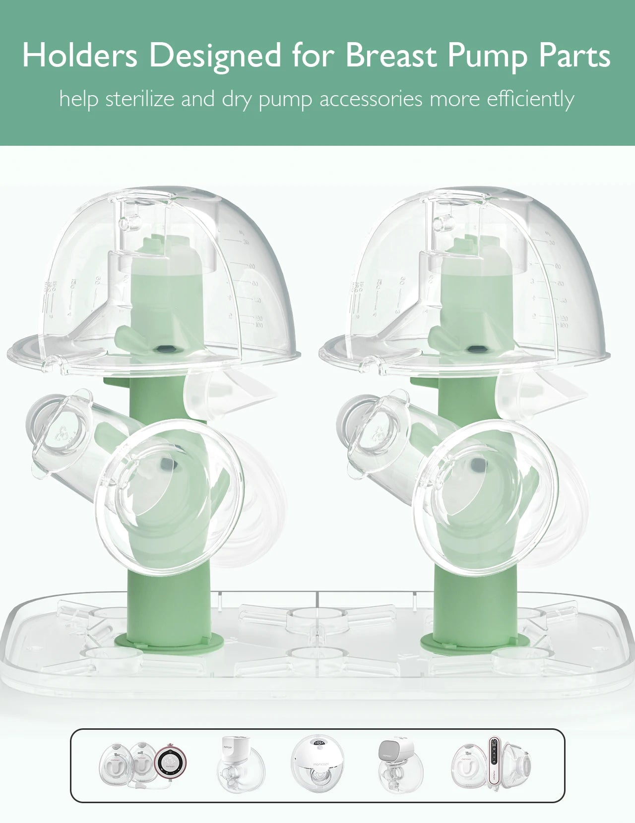 Momcozy 3 Layers Large Bottle Sterilizer and Dryer, Universal for All Bottles & Breast Pump Accessories, Touch Screen & Auto-Off