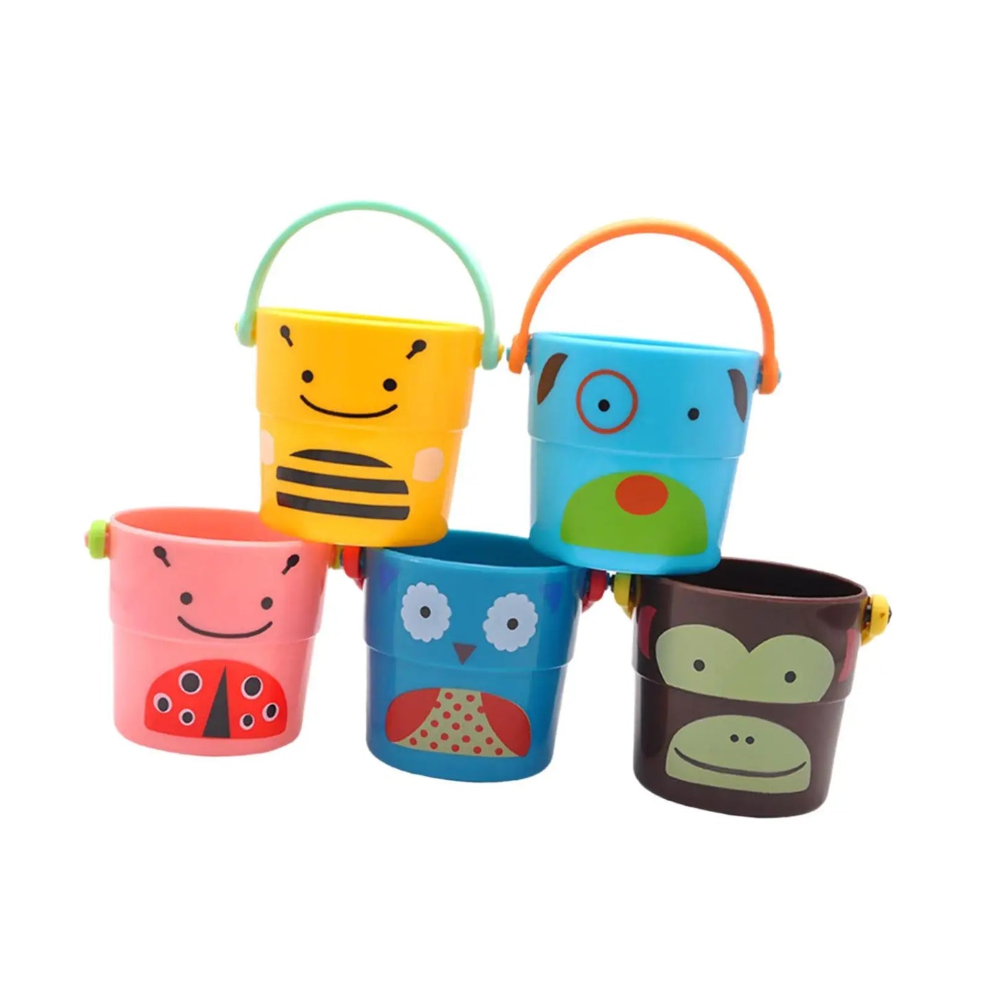 5 Pieces Baby Bath Shower Bucket Water Toys Kids Bathtub Toy for Girls Boys