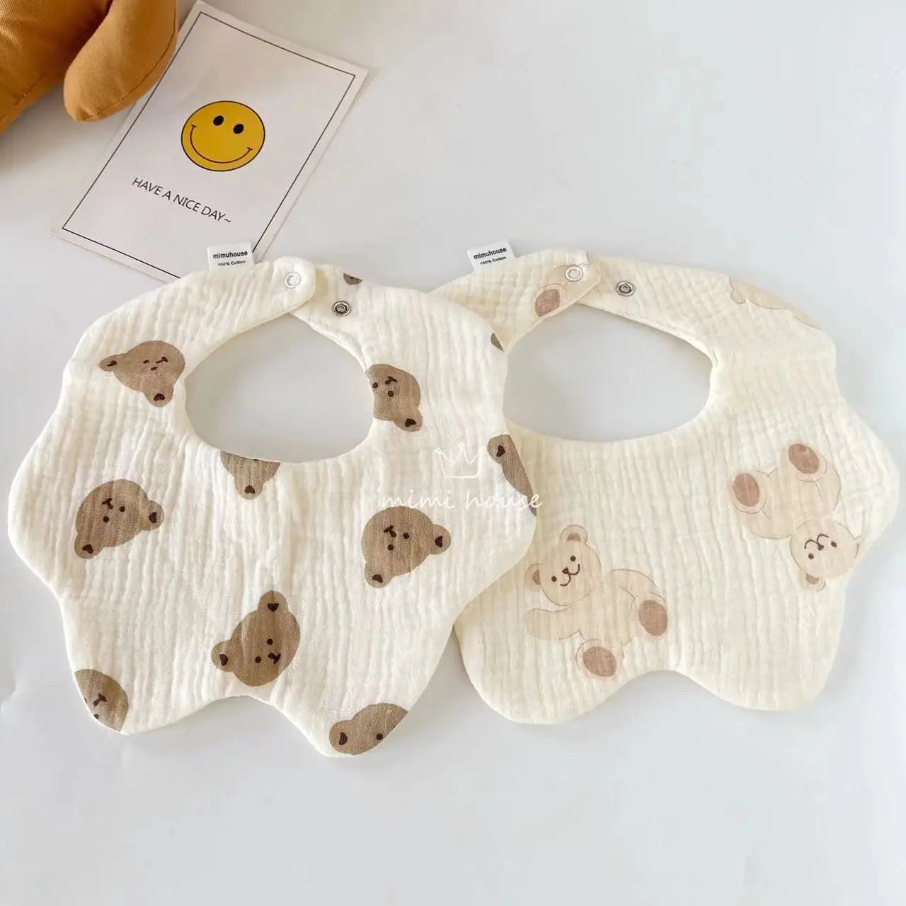 Baby Bib Waterproof Newborn Burp Cloths Cotton Girls and Boys Work Bibs Cute Print Soft Newborn Baby Gift Feeding Accessories